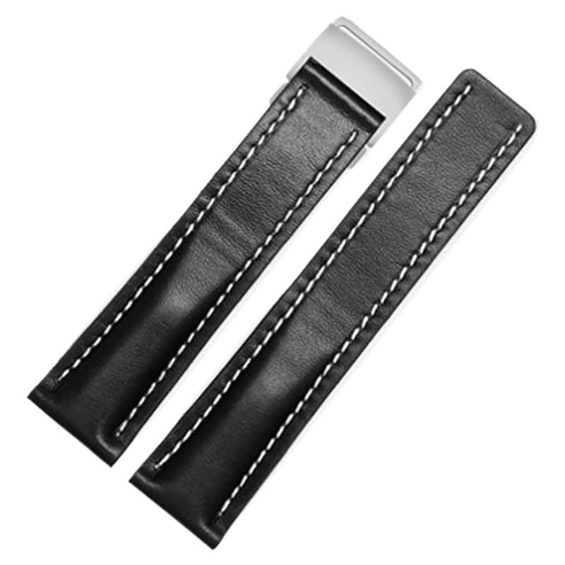 Bracelet montre cuir authentique pour style Aviator au bureau comme en voyage d'affaires