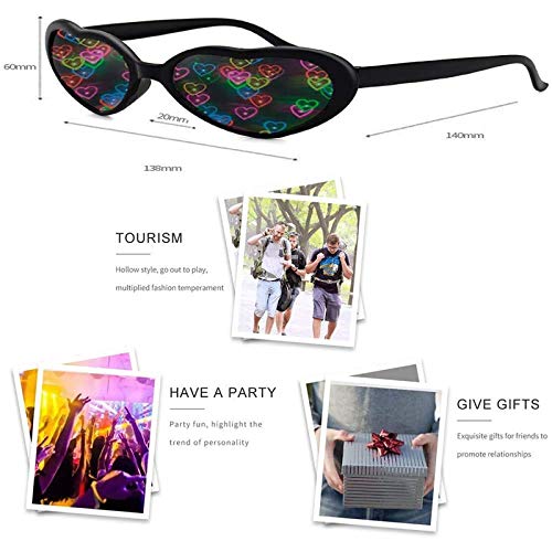 somubi Hart Effect Diffractie Bril Exploderen In Regenboog Harten 3D Vuurwerk Hartvormige Effecten Rave - Image 4