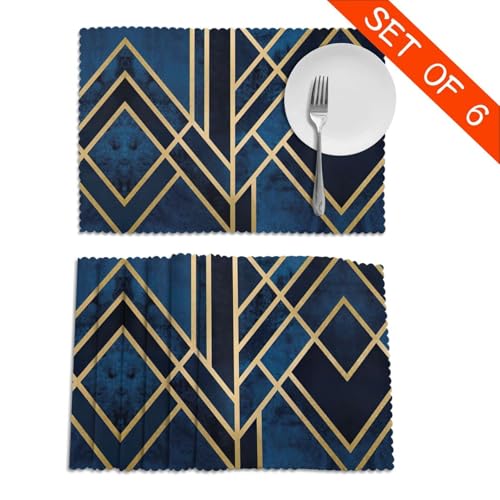 Sets de table de Noël de qualité supérieure lot de 6 tapis de table géométriques abstraits