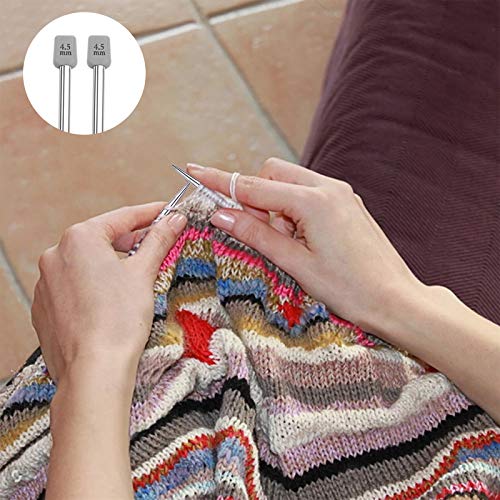 11 Pairs Stainless Steel Knitting Needle Set, Gukasxi 11 Sizes from 2.0mm-8.0mm Straight Single Pointed Knitting Needles, 25cm Length Knitting Needles for Handmade DIY Knitting Sweater Gift - Image 4