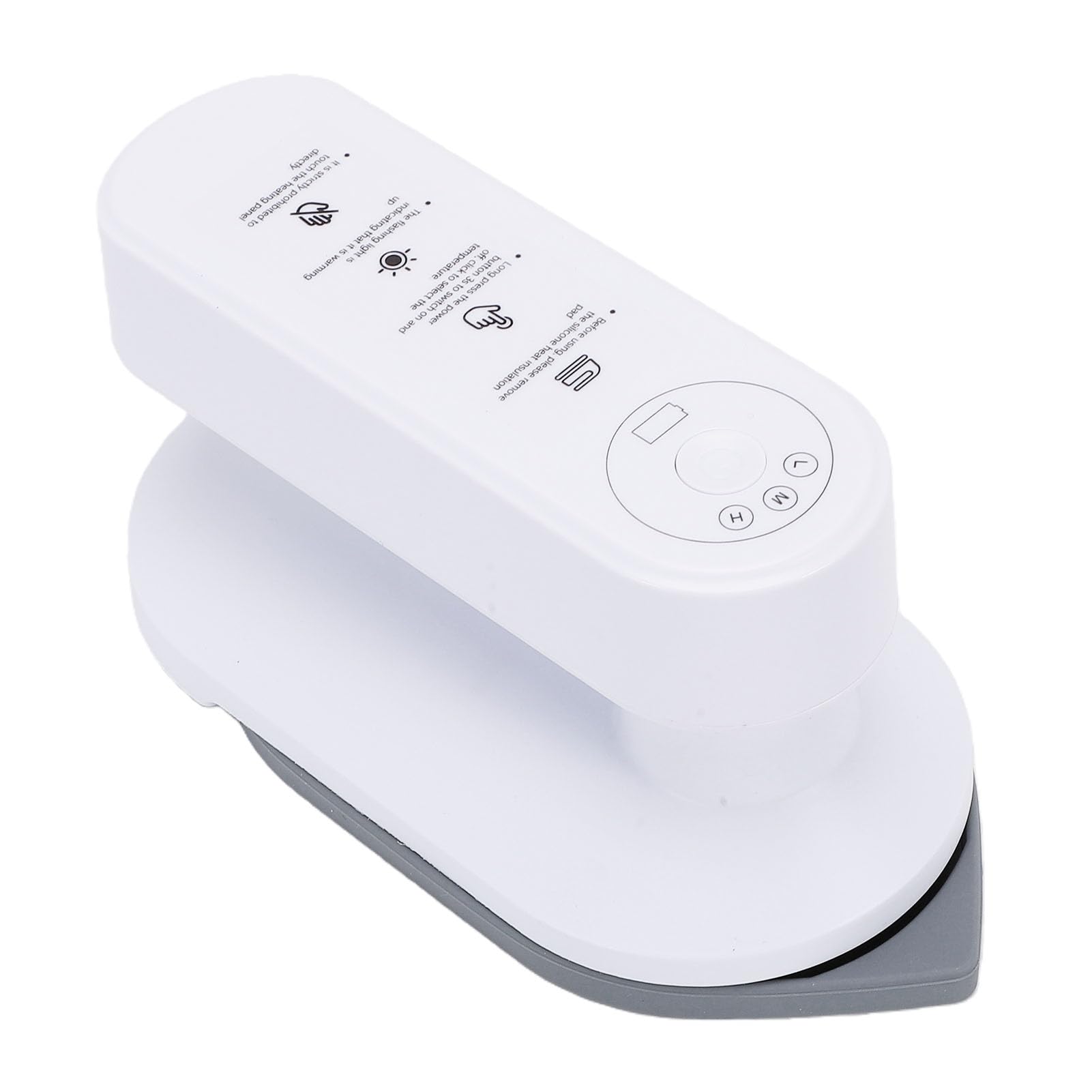 Zunate Plancha Portátil Recargable por USB | Plancha de Portátil con 3 Ajustes de Temperatura, Diseño Inalámbrico para Viajes de Ropa y Eliminación Rápida de Arrugas (WHITE)