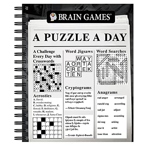 Brain Games – A Puzzle a Day Spiral-bound – January 1, 2022