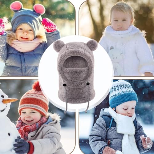 Gorro cálido y resistente al viento para niños pasamontañas infantil antiresfriados 7