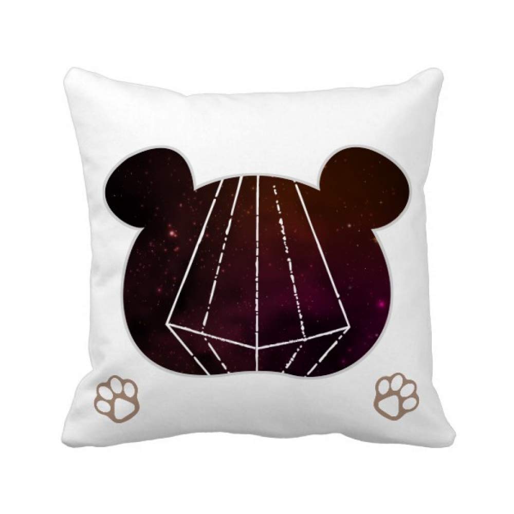 Housse de coussin ours polaire univers cristal pour décorer une chambre