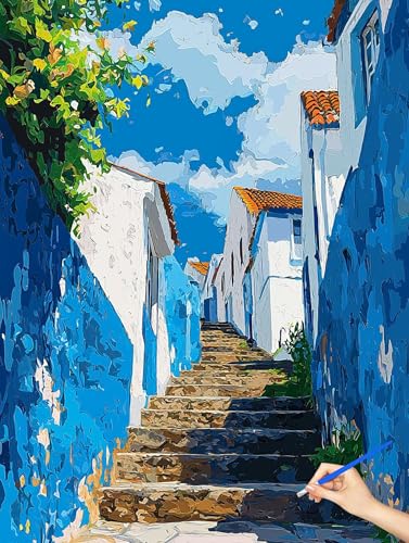 数字油絵 風景 Paint by Numbers for Adults 植物 数字塗り絵 DIYペイントバイナンバー 大人のためのクリエイティブな趣味 ナンバーペイント 向け ブラシ/アクリルペイントキット 子供 初心者 手工?? ホーム オフィス装飾 ギ