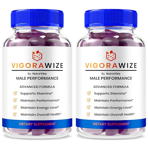 Image of NutraRize (2 Pack) Vigorawize Gummies, Premium Performance Gummys, All Natural Formula to Support Confidence, Stamina & Energy, Official Vigora wize Gomitas Reviews (120 Gummies)