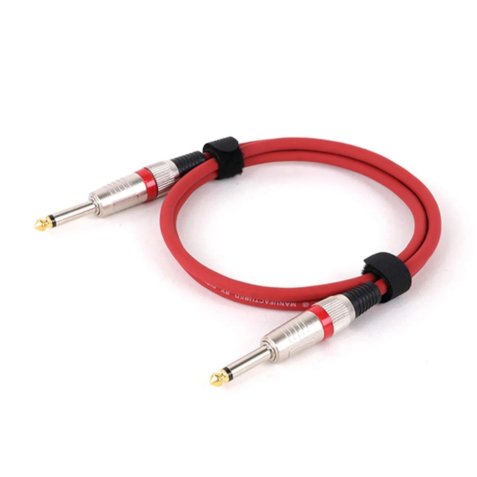 TSTS Cavo Strumento per Chitarra Cavo patch per chitarra 6,5 ​​mm/6,35 mm Cavo mono per strumento per amplificatore mixer per chitarra 0,3-15 m(Red,8m)