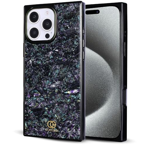 Image of COCOMII Rectangle for iPhone 15 Pro Case, Galaxy Abalone Shell