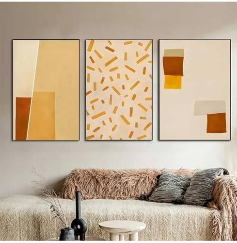 Peintures abstraites décoration murale moderne avec affiches et impressions géométriques 3 pièces