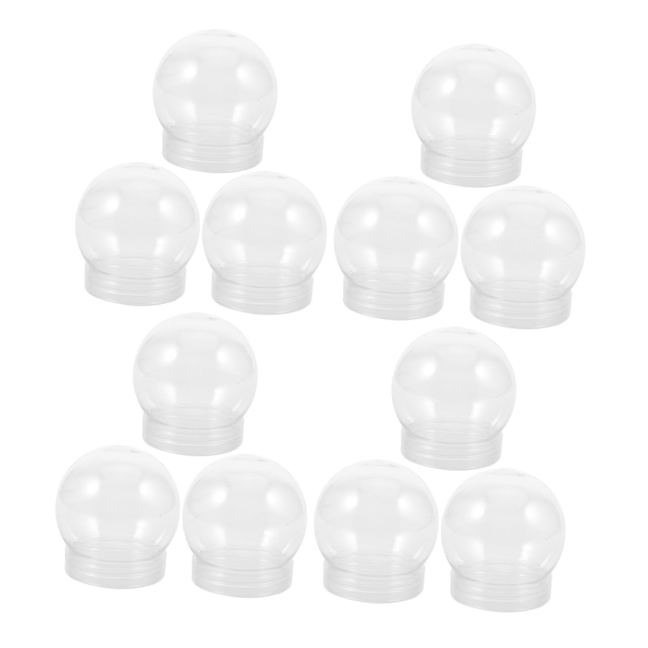 24 Pezzi Globetti di Neve in Plastica Trasparente 150ml Fai da Te per Decorazioni Natalizie Facili da Usare per Creazioni Artigianali di Natale