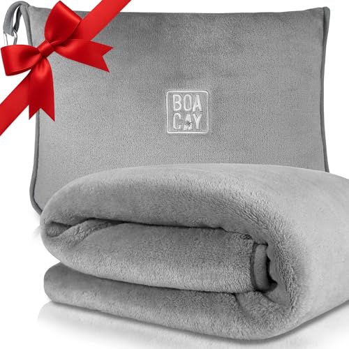 BOACAY Weiche & Warme Reisedecke für Flugzeug & Auto - Unentbehrlich für...