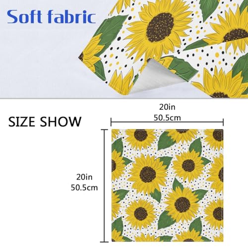 Servilletas de Tela con Girasoles Pack de 6 20x20in miniatura 6