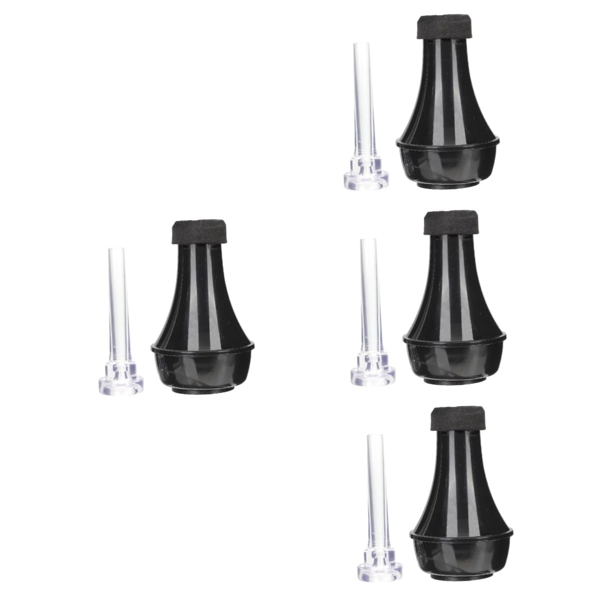 HEMOTON 4 Set Di Clip Musicali Per Strumenti A Fiato Accessori Per Tromba Sordina Leggera Per Trombe in Plastica E Metallo Sordina Dritta in Abs Per Esercizi Per Principianti