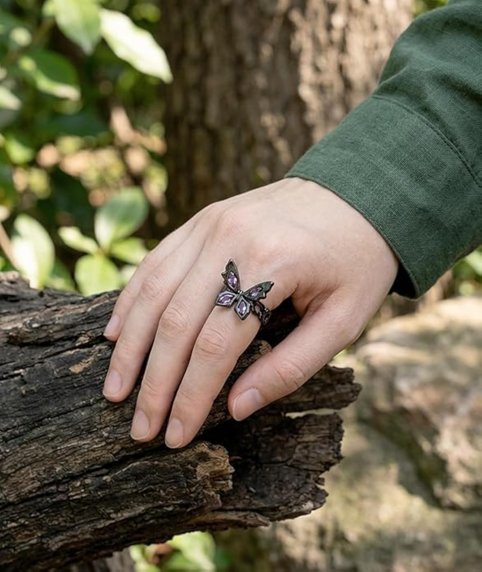 6 Pcs Gothic Rings Set, Dark Aesthetic Jewellery