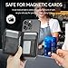 Defencase for Magsafe Wallet Magnetic Card Holder RFID Blocking, PU Leather Minimalist Phone Wallet for MagSafe Phones and Cases for iPhone 17/16/ 15/14/ 13/12/ Pro/Max/Plus/Air, Black