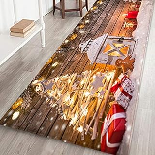 Christmas Area Rug, Merry Christmas Welcome Doormats Indoor Home Carpets Decor for Living Room Bedroom Xmas Carpet Floor Mat Decorations Party Gifts Christmas Decorations Sale Clearance (A, 40*120cm)