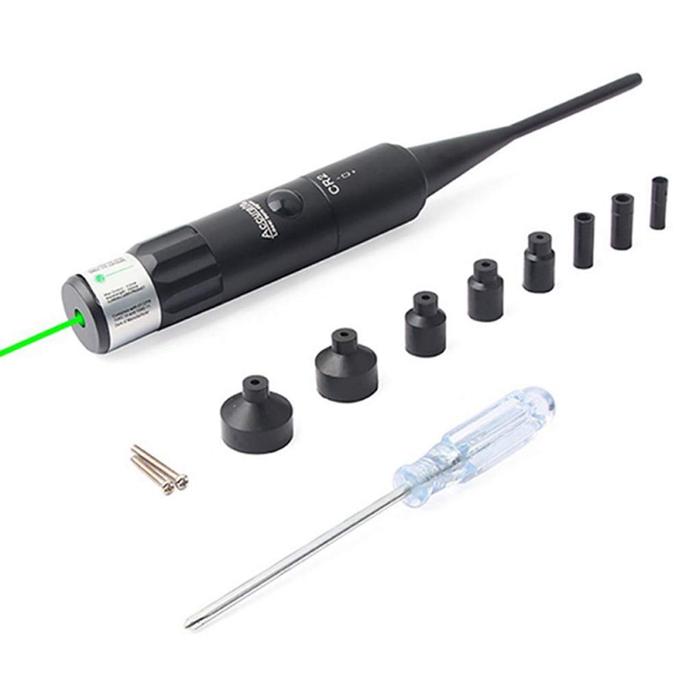 Gonetre Kit Visión De Agujero Adecuado Para Calibres 22 A. 50, Corrector Ajustable De 8 Piezas Kit Visión De Agujero Ligero Maleta Adecuado Para Ventiladore Caza Luz Verde Aire Libre