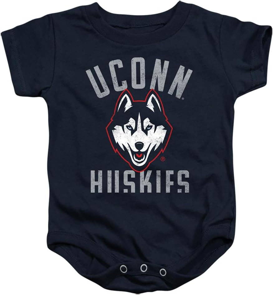 University of Connecticut Official Huskies Logo Unisex Infant Snap Suit for Baby