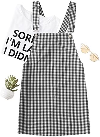 gingham overall dress