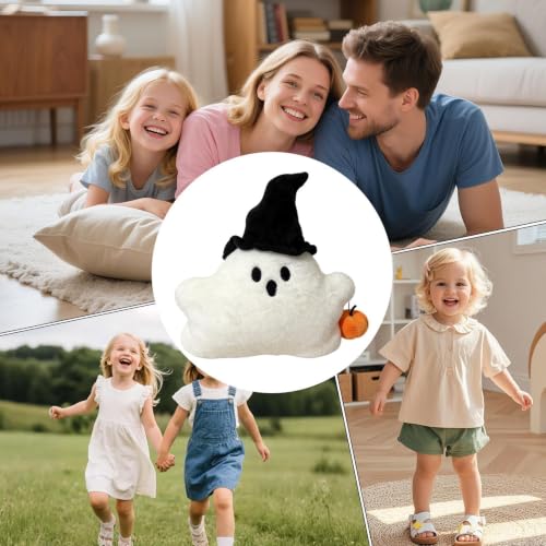 Cojín suave de fantasma para Halloween que decora la habitación infantil 4
