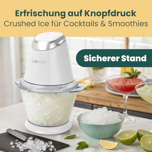 Clatronic Multizerkleinerer MZ 3579, 2 in 1 Multizerkleinerer und Ice Crusher in Einem, 250 Watt, weiß – Ansicht 4