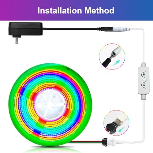 Tira LED RGB+IC COB 3m 1728 LEDs Control Bluetooth miniatura 5