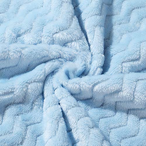 Image of CREVENT 30''X40'' Small Fluffy Warm Baby Toddler Blanket for Boy Infant Toddler Crib Cot Stroller (Wave Blue)