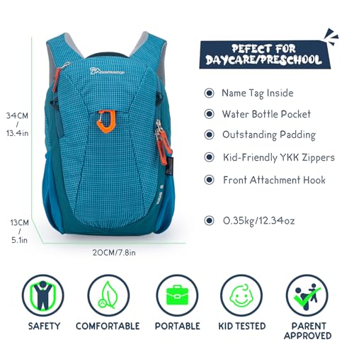 MOUNTAINTOP 8L Kids Backpack,Toddler Backpack Travel Daypack with Chest Strap,Small Backpack for Preschool and Kindergarten2