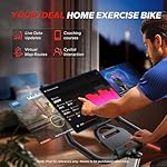 Merach Exercise Bike with Incline & Decline, Stationary Bike for Home Gym Fitness, Automated Magnetic Resistance, Indoor Workout Bike with Self-Developed App, 350 lbs Weight Capacity & 40 lbs Flywheel - Image 2