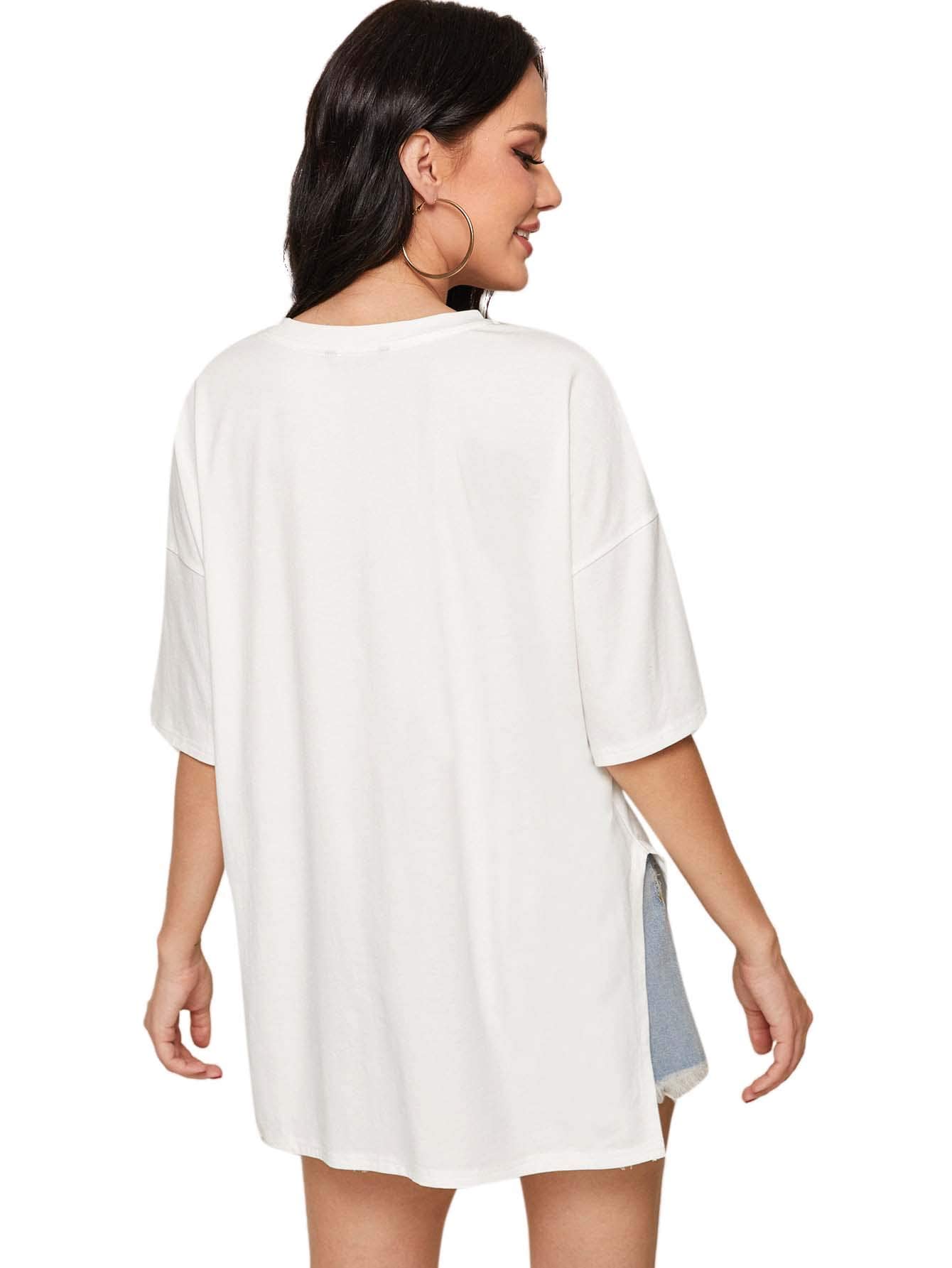 Floerns Blusa de oficina con cuello de empalme de encaje para mujer