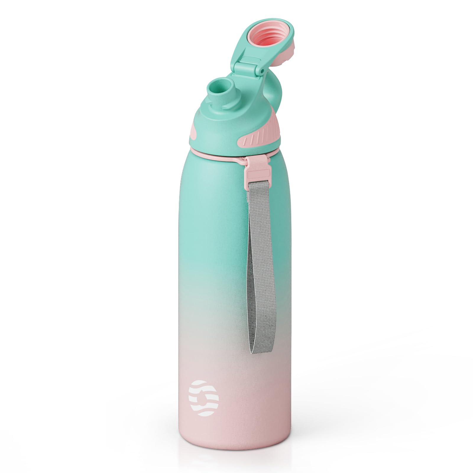 Fjbottle Insulated Stainless Steel Water Bottle, 32 Oz Leakproof Water Bottles, Ice Reusable Tumbler, Double Wall Vacuum Jug, Lightweight Durable for Traveling &amp; Sports, Workout, 32oz