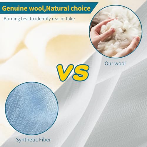 Premium 19-Micron Merino Wool Pre Felt Fabric for Needle & Wet Felting, 100% Pure, 59\" Wide, Machine Washable, Oeko-TEX Certified (12 * 59)