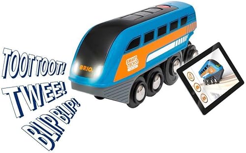 Miniatura 6 de BRIO 33971 Smart Tech Sound Record & Play Engine - Tren interactivo de juguete de madera para niños | Perfecto para niños a partir de 3 años |
