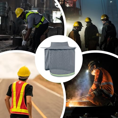 Protector de cuello con borde completo: accesorio transpirable para cascos de construcción 5