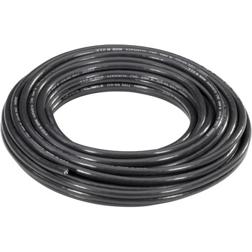 Câbles coaxiaux RG-6 de certification UL noirs pour antenne TV