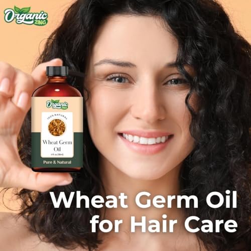 Image of Organic Zing Wheat Germ (Triticum aestivum) Oil | Pure & Natural Essential Oil for Aroma, Diffusers, Skincare & Haircare - 118ml /3.99fl oz