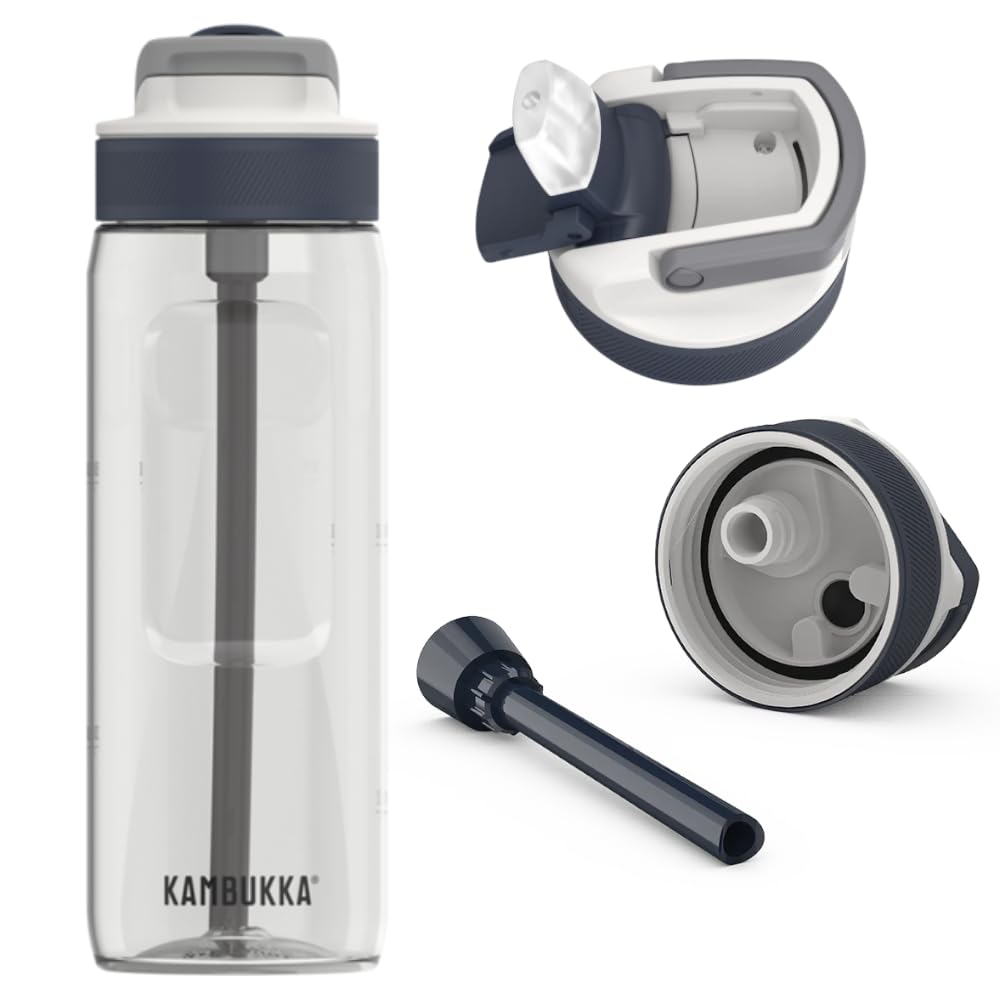 Kambukka zestaw Lifestyle: ergonomiczna butelka Lagoon 750 ml ze słomką + termos obiadowy Bora 600 ml, 100% szczelne, BPA Free