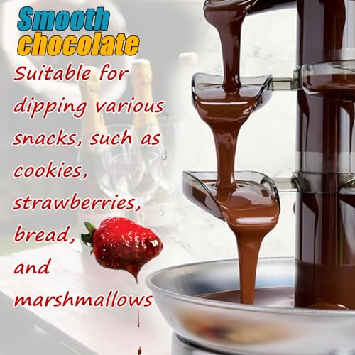 Zeveloo Stainless Steel Electric Chocolate Fondue Fountain Machine Chocolate Fountain 4 Tier thumb #2