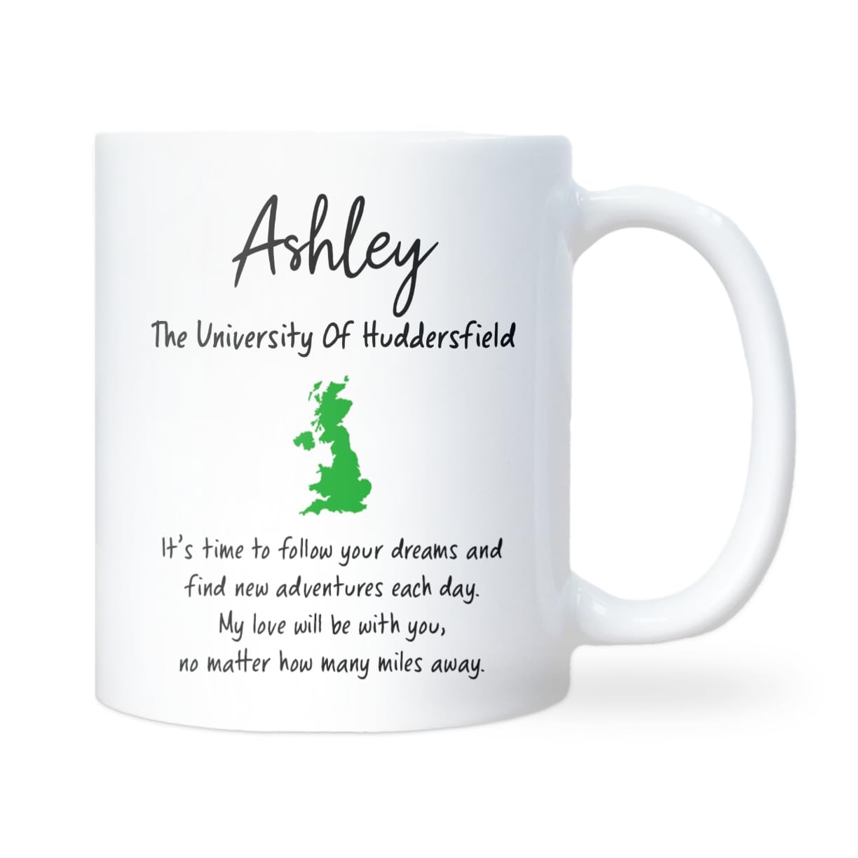 Confidently Quirky - Personalised New University Student White Mug, Moving Away Gift, Starting Uni Gift, Fresher’s Mug, Leaving for University Present, New Uni Student