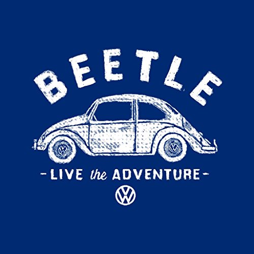 Volkswagen Beetle White Live The Adventure Men's T-Shirt - Thumbnail 2