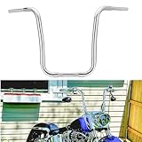 Mofun 16' Rise Handlebars 1 1/4' Ape Hangers Handle Bar Compatible with Harley Sportster 1984-2022 Softail 1984-2024 Dyna 1993-2017 Touring Road Glide 1998-2013 Road King 1994-2022, Chrome