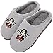 VICTORDOMO Chausson Femme Homme Pantoufles Cosplay Anime Japonais pour Naruto Uchiha Itachi Confortable Peluche Chaussures Antidérapantes pour Intérieur et Extérieur,Gris,45/46EU