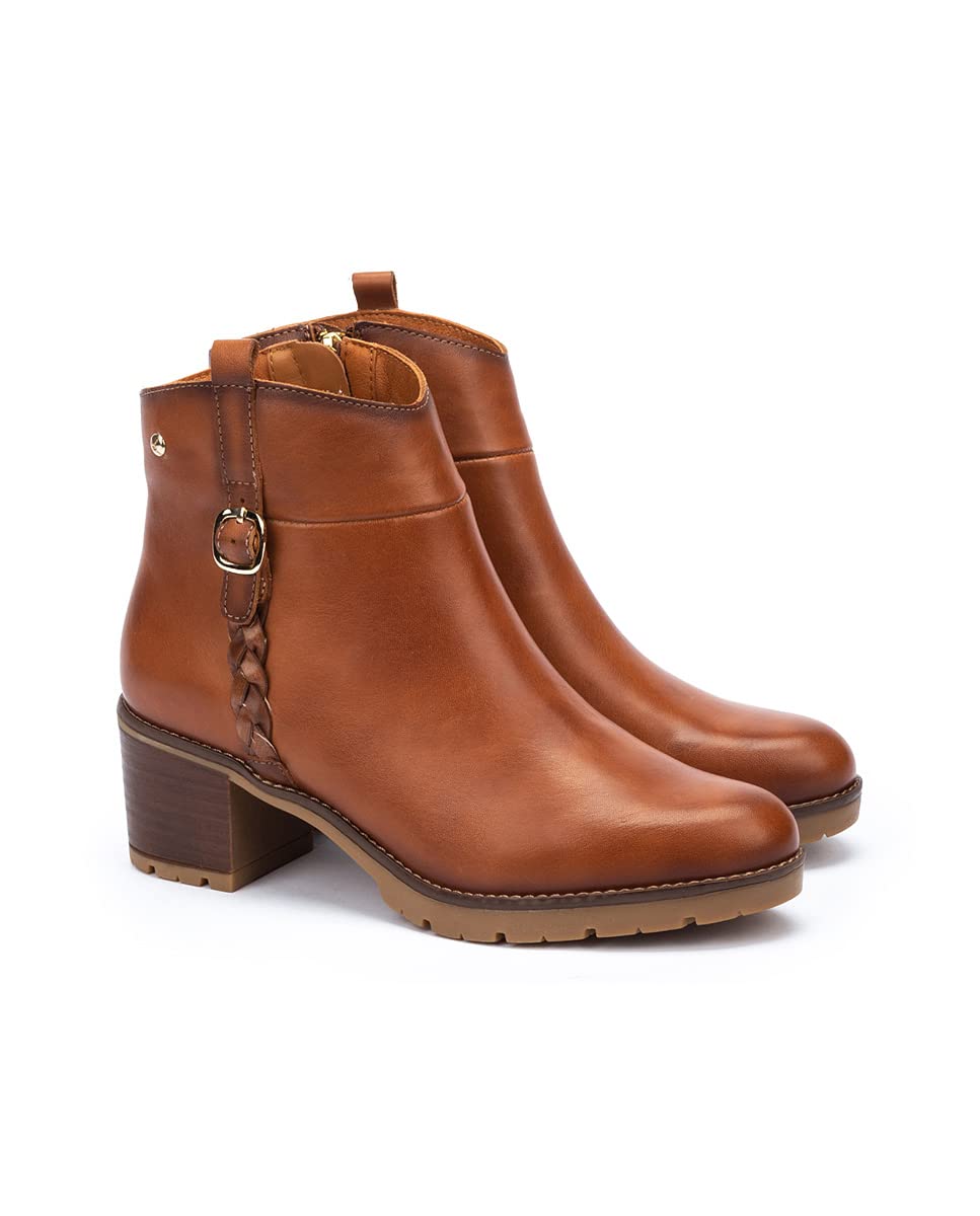 Pikolinos Stivaletti Llanes in Pelle Marrone -Altezza Tacco 6cm-