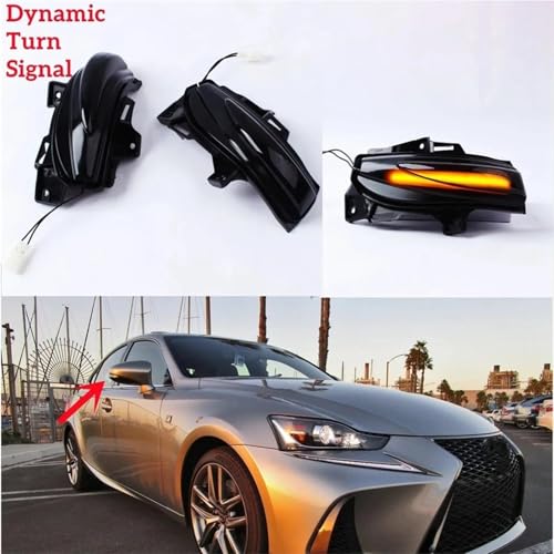 Luz intermitente LED dinámica de retrovisor para Lexus IS250 IS350 LS460L 5