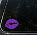 Kiss Mark Hot Lips - Car Vinyl Decal Sticker (6"w x 4.25"h) (PURPLE)