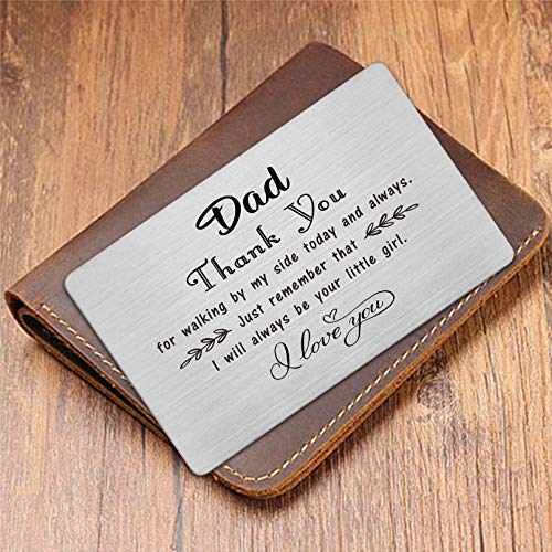 Laluminter Father of the Bride Gifts from Daughter, Dad Wedding Gift Wallet Card, To My Dad Wedding Day Keepsake3
