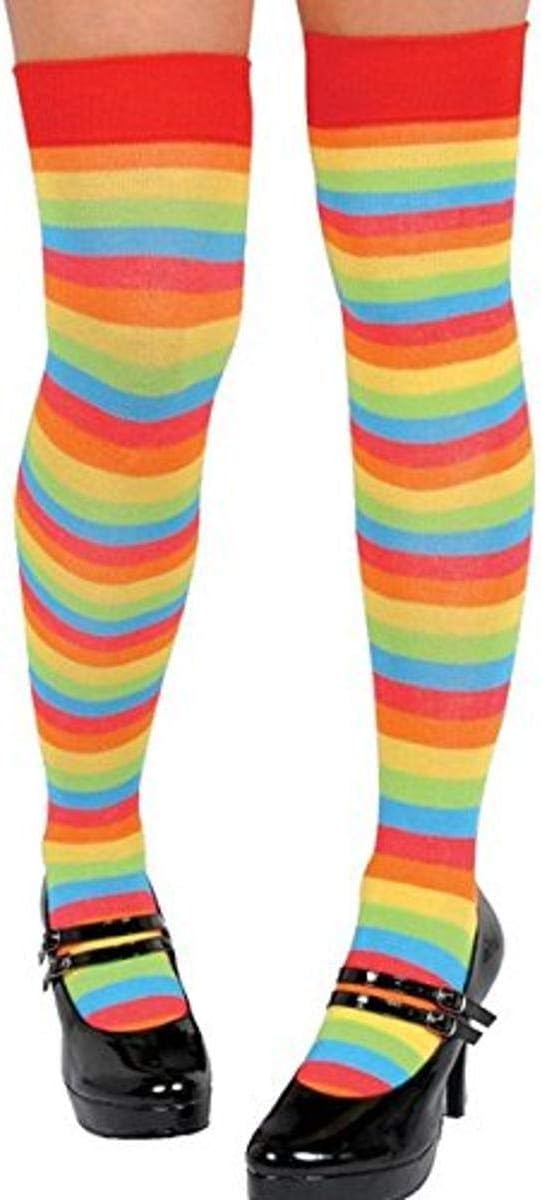 amscan 840166 Rainbow Stripes Knee-High Socks, 1 Pair : Clothing, Shoes & Jewelry