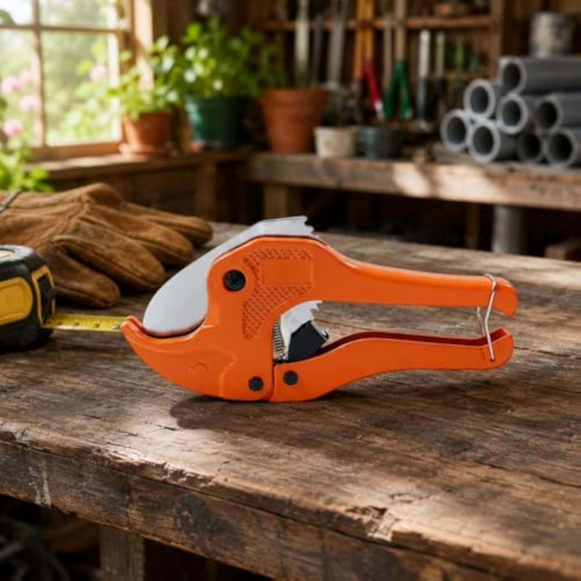 Auto-Opening PVC Pipe Cutter Locking Band