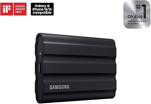 Miniatura 2 de SAMSUNG T7 Shield 1 TB, SSD portátil, hasta 1050 MBs, USB 3.2 Gen2, resistente, clasificación IP65, para fotógrafos, creadores de contenido y
