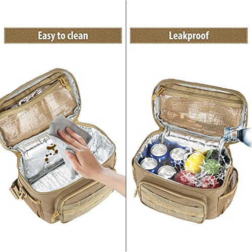 Camgo Tactical Lunch Bag - Insulated Lunch Box For Unisex Adult Work Picnic, Large Thermal Lunch Cooler With Should Strap And Molle Webbing #TOP5